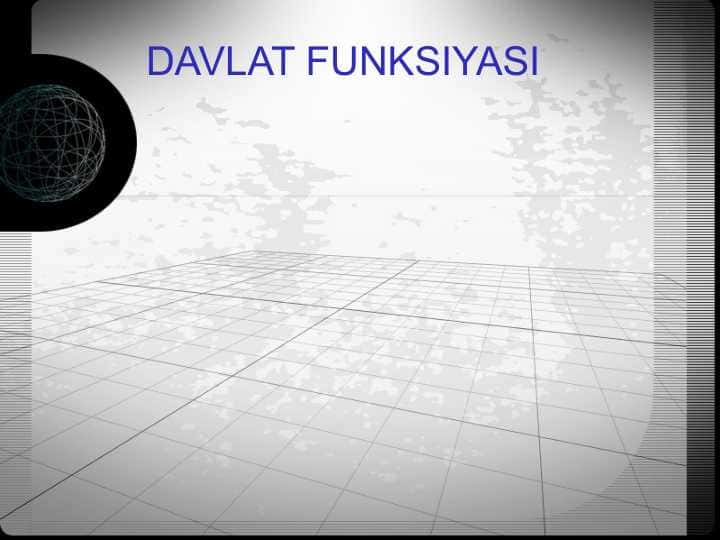 DAVLAT FUNKSIYASI
