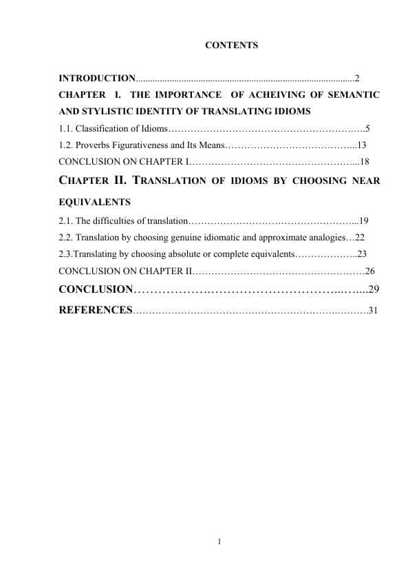 IMPORTANCE OF ACHEIVING OF SEMANTIC AND STYLISTIC IDENTITY OF TRANSLATING IDIOMS