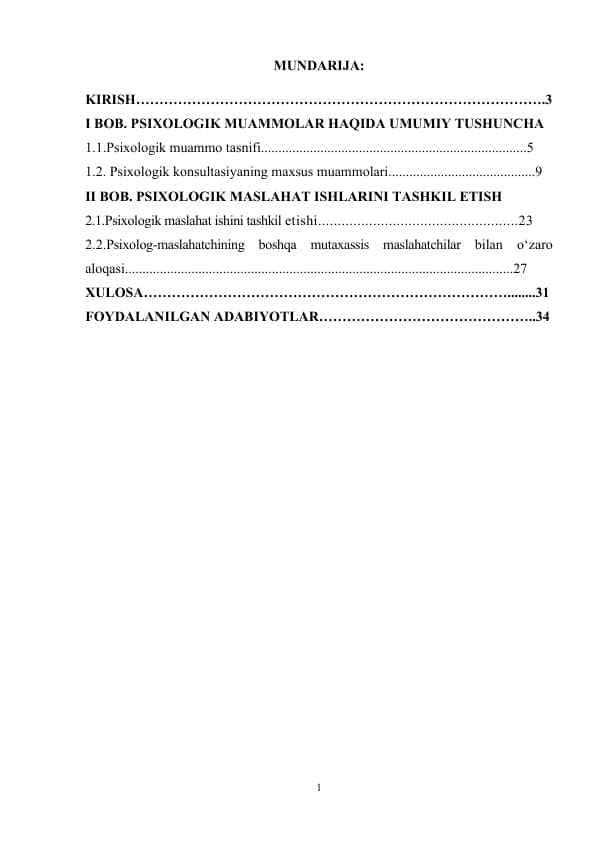 Psixologik maslahatning maxsus muammolari