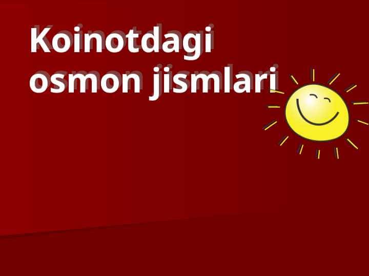 Koinotdagi osmon jismlari