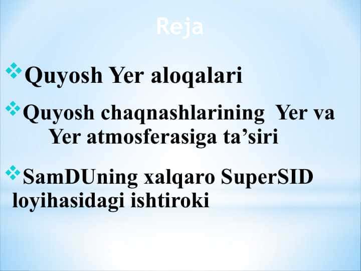 quyosh asosiy kursatkichlari