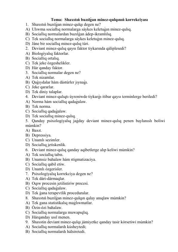 Shaxstıń buzılǵan minez-qulqınıń korrekciyası.docx