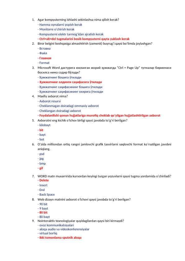 Argos new 2025 javoblar