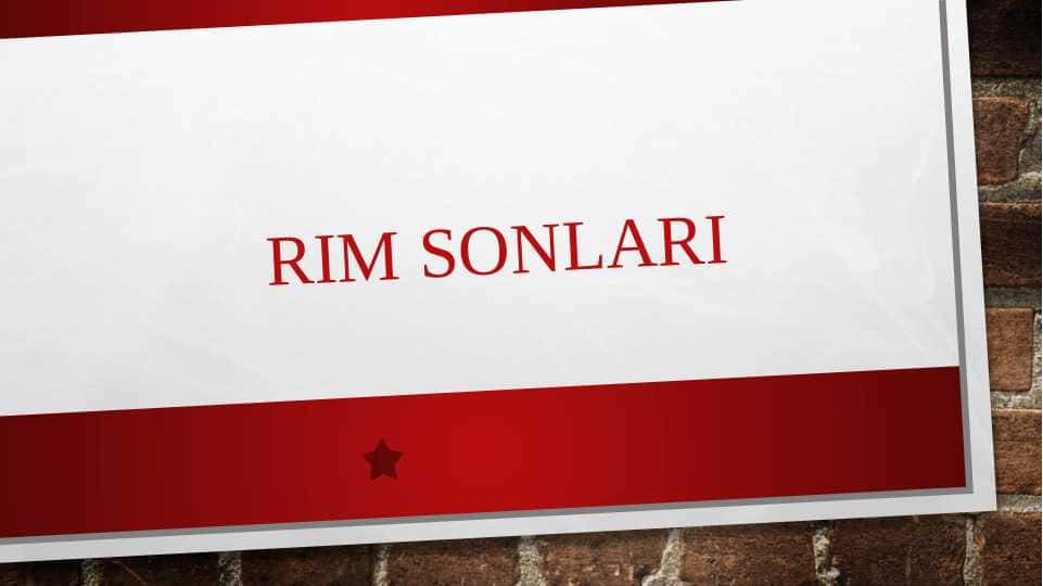 Rim sonlari