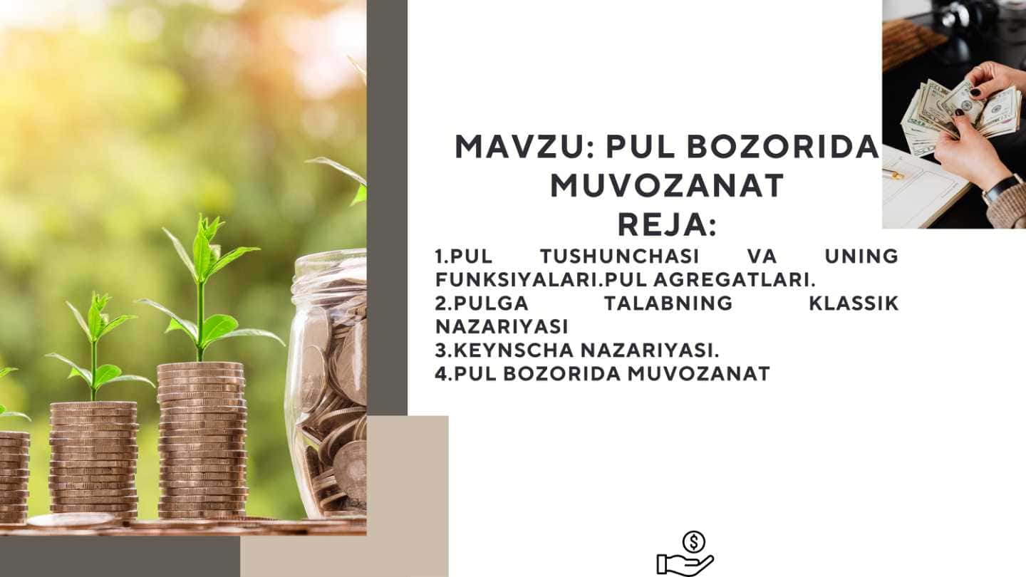 PUL BOZORIDA MUVOZANAT