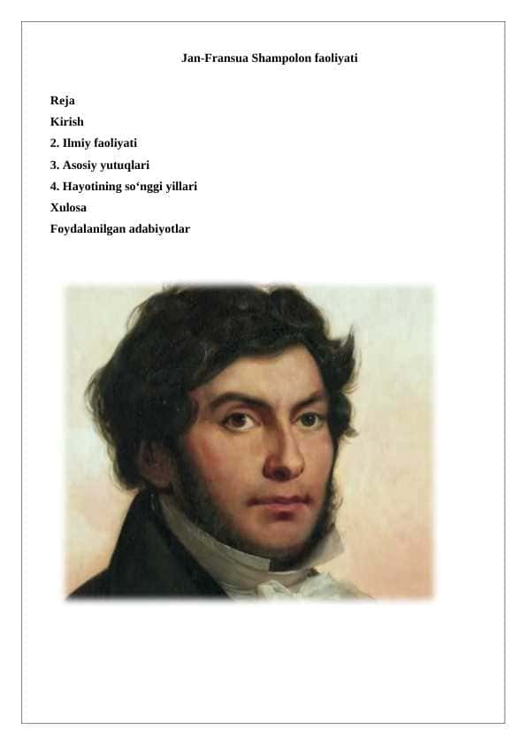 Jan Fransua Shampolon faoliyati 25