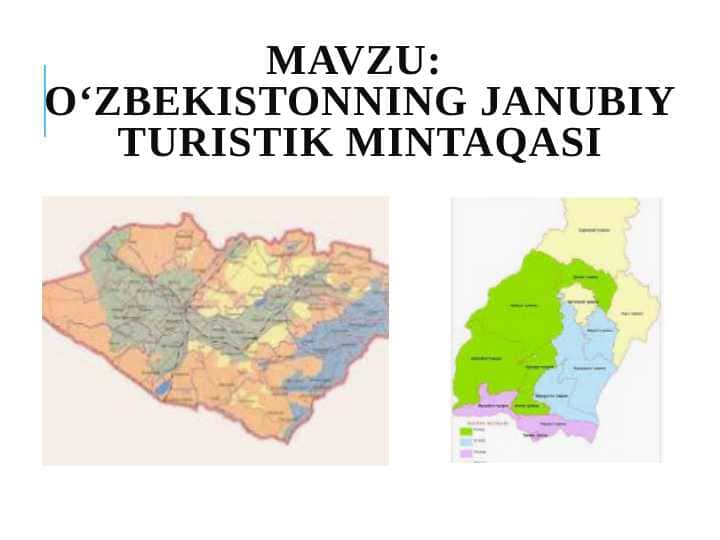 O‘zbekistonning janubiy turistik mintaqasi