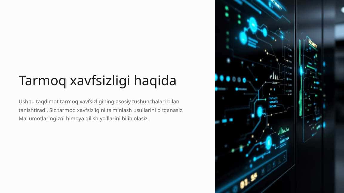 Tarmoq xavfsizligi haqida