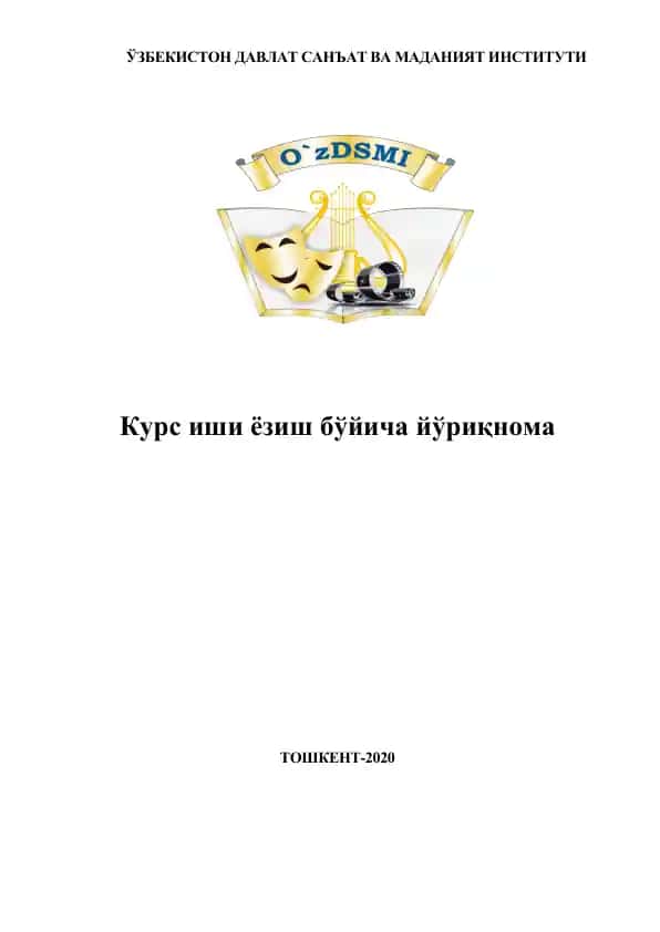 Kurs ishi yozish bo'yicha qo'llanma 2025