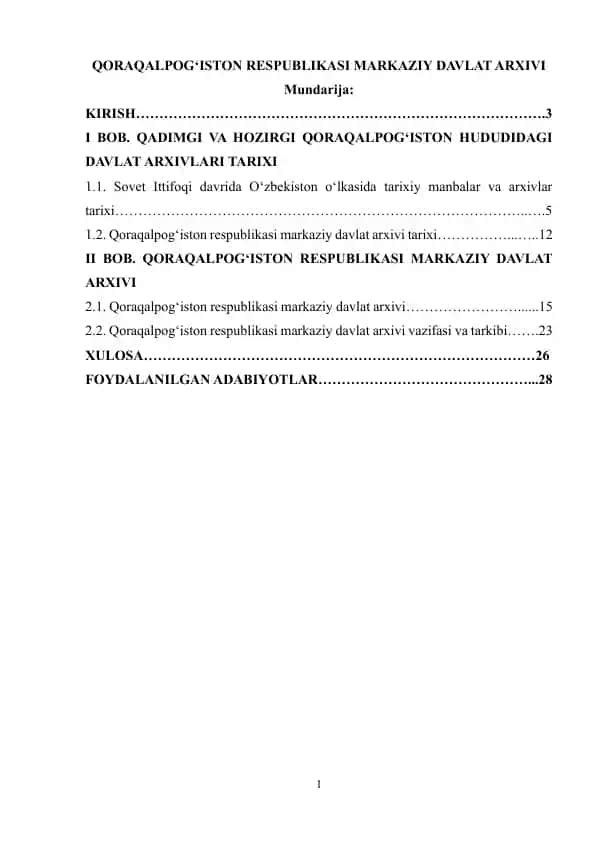 Qoraqalpog‘iston Respublikasi Markaziy Davlat Arxivi