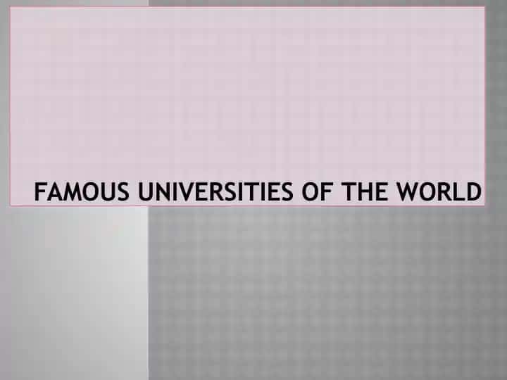 The University of Oxford