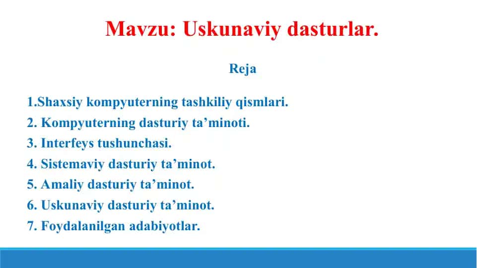 Python dasturlash tili. Taqdimot 11 bet.