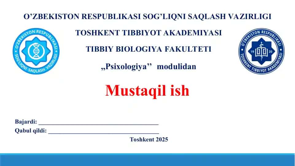 Ta’lim metodlari tasnifi. Taqdimot 18 bet, topshirig'i bilan