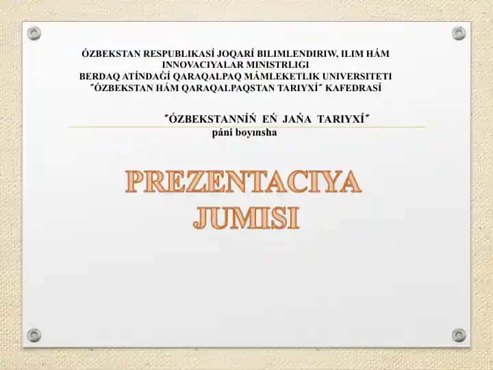 "Ózbekstannıń eń jańa tariyxı"