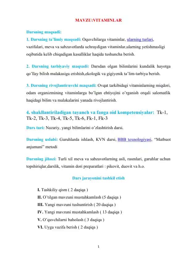 Biologiya ochiq dars