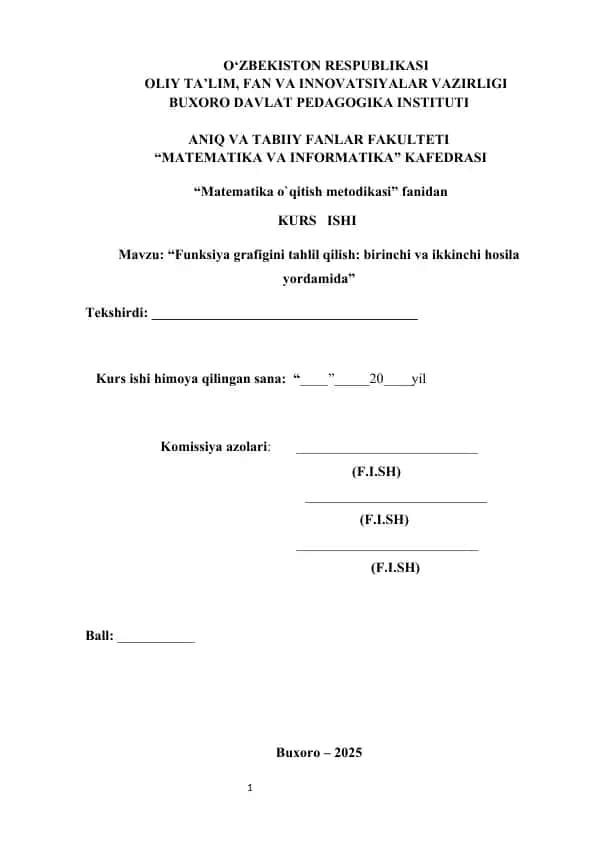 Matematika o'qitish metodikasi