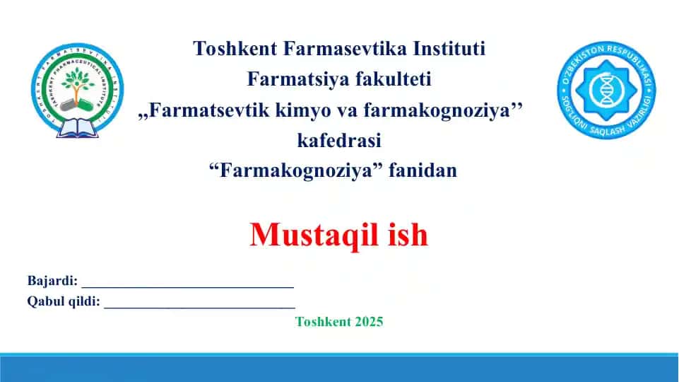 Tarkibida yog'lar bo'lgan dorivor o'simlik va mahsulotlar. Taqdimot 15 bet.