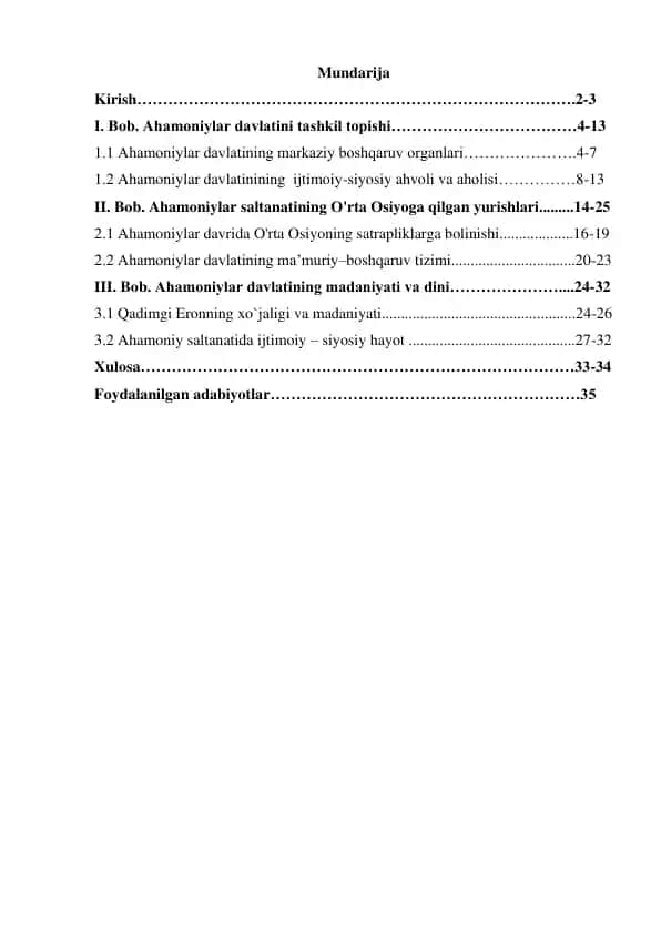 Ahamoniylar davlati haqida