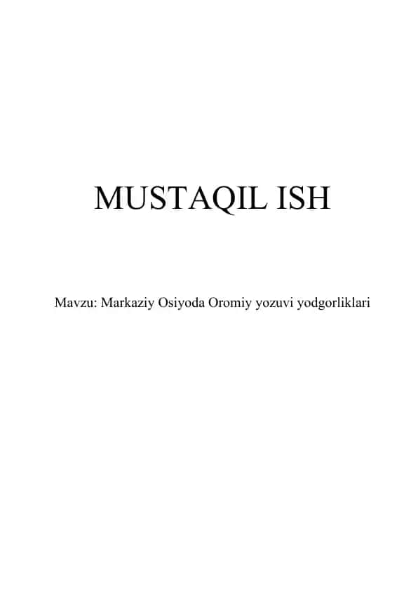 Markaziy Osiyo yodgorliklari