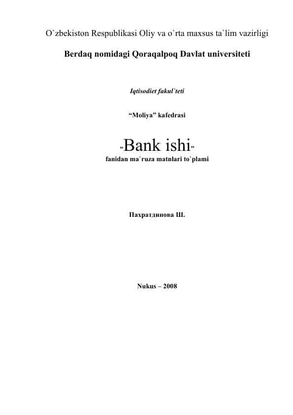 Bank ishi