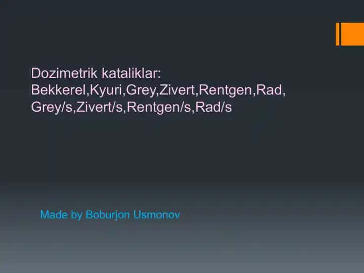 Dozimetrik kataliklar
