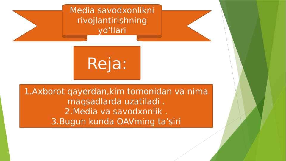 Media savodxonlikni rivojlantirish yoʻllari