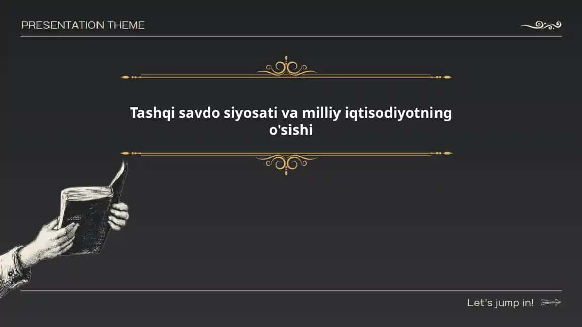 Tashqi savdo siyosati va milliy iqtisodiyotning o'sishi