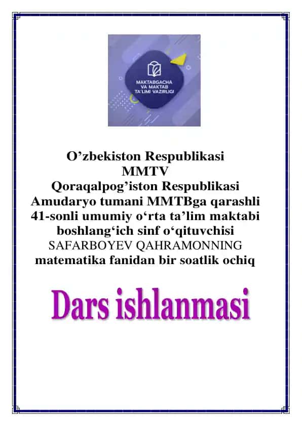 Matematika darsi