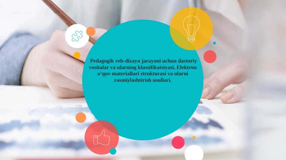 Pedagogik veb-dizayn jarayoni uchun dasturiy vositalar va ularning klassifikatsiyasi, Elektron o‘quv materiallari strukturasi va ularni rasmiylashtirish usullari.