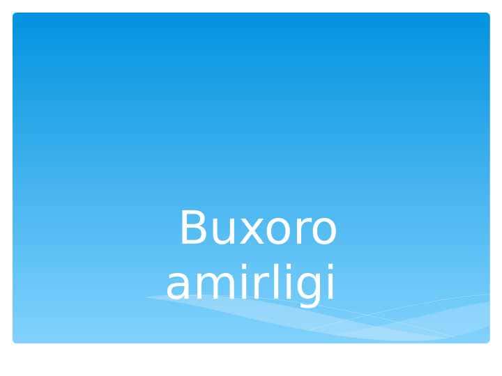 Buxoro amirligi