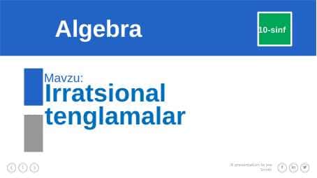 Irratsional tenglamalar