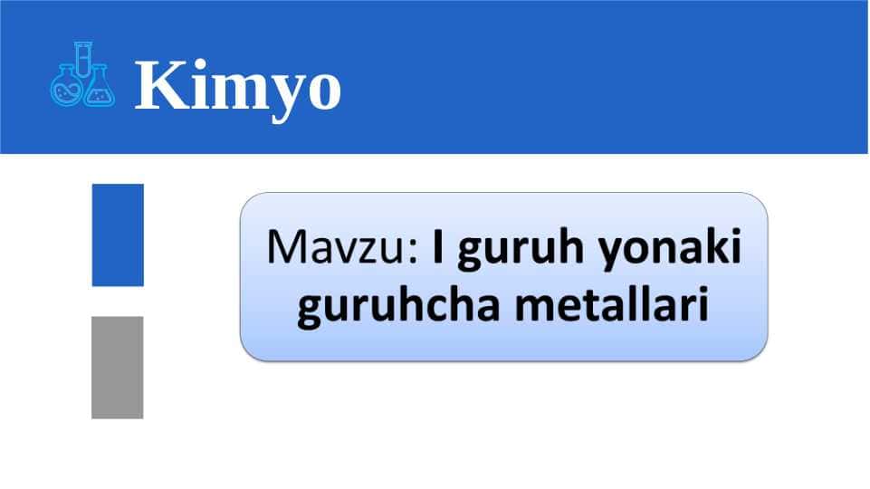 I guruh yonaki guruhcha metallari
