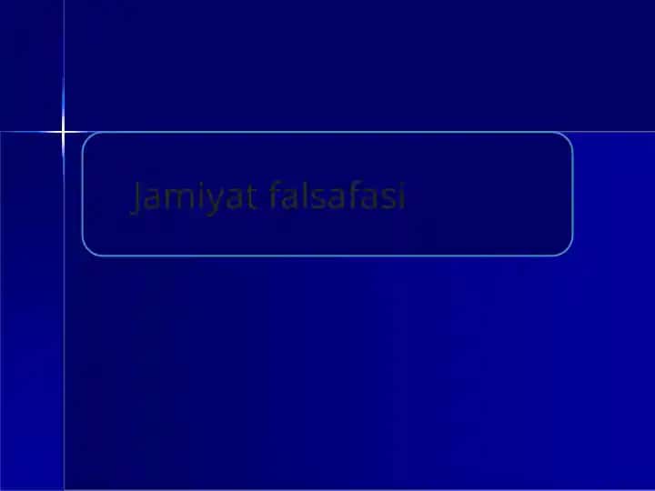 Jamiiyat Falsafasi