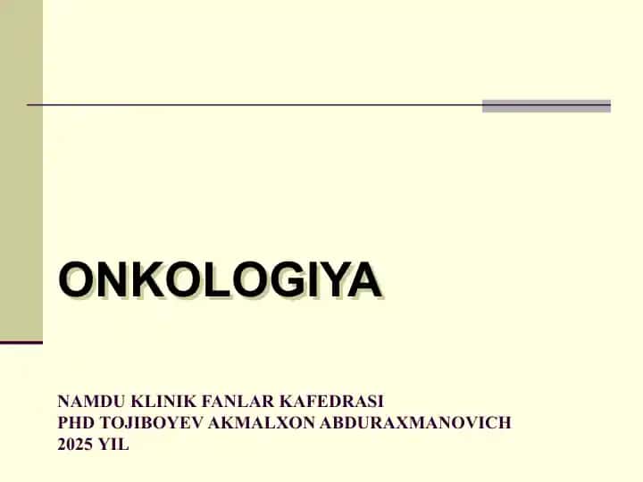 Onkologiya