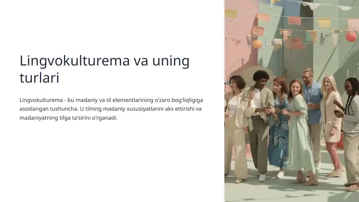 Lingvokulturema va uning turlari