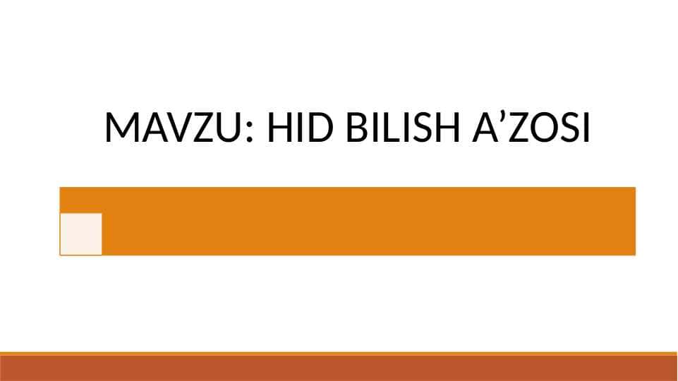 HID BILISH A’ZOSI