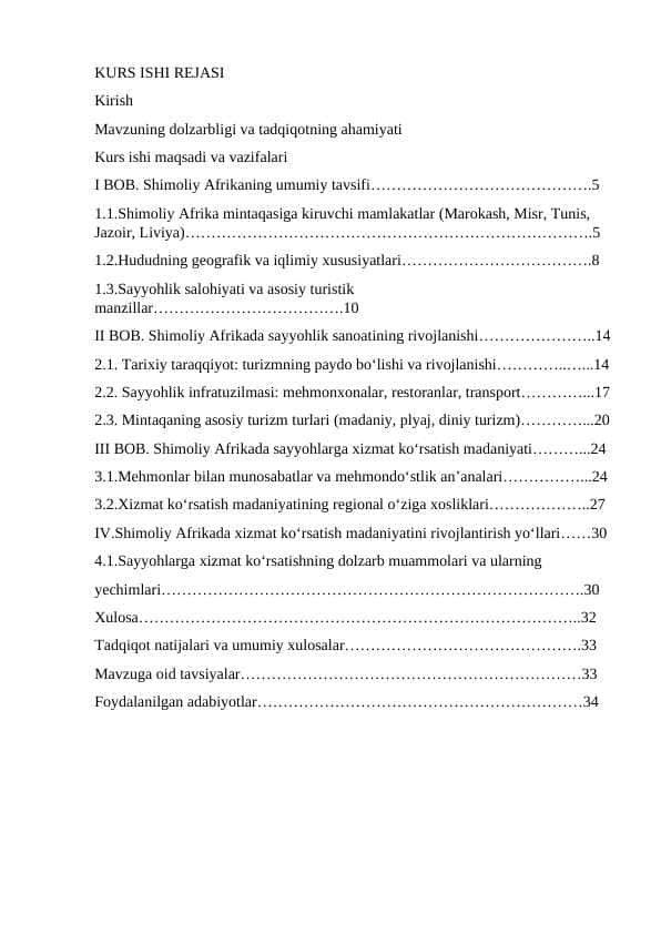 Shimoliy Afrika mamlakatlari