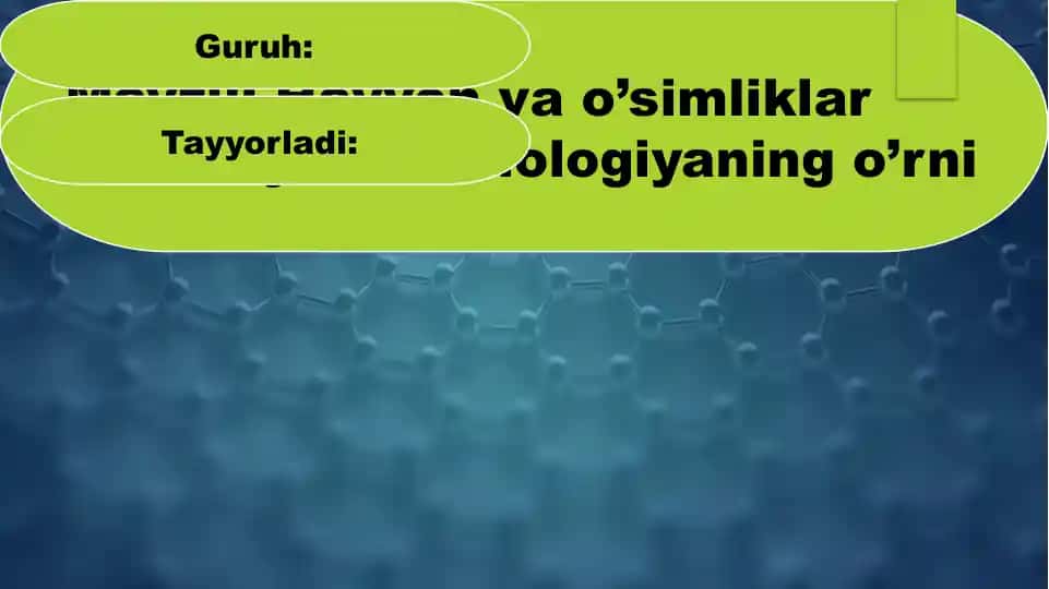 Hayvon va o’simliklar seleksiyasida biologiyaning o’rni