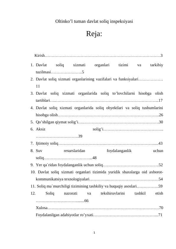 Oltinko’l tuman davlat soliq inspeksiyasi