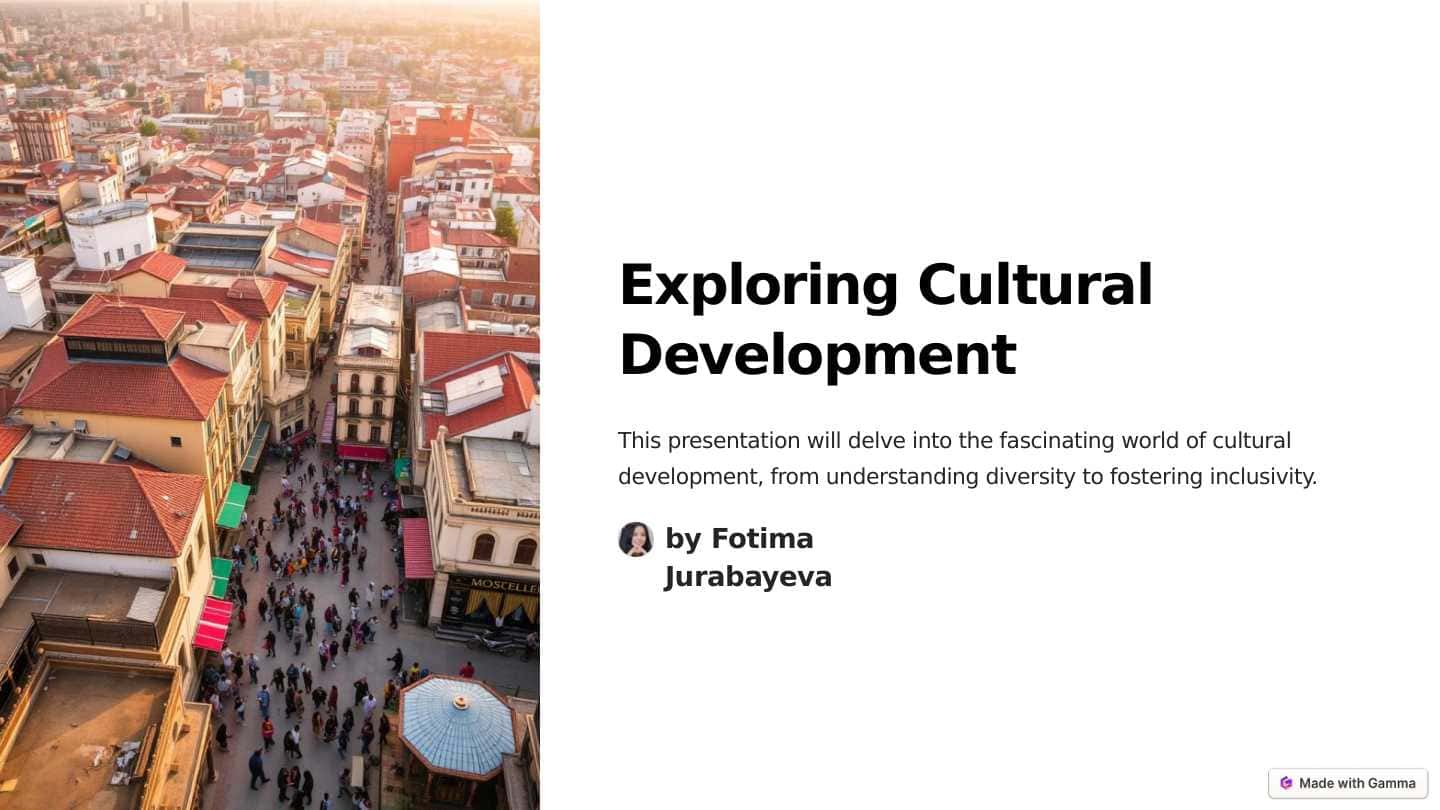 Cultural Development