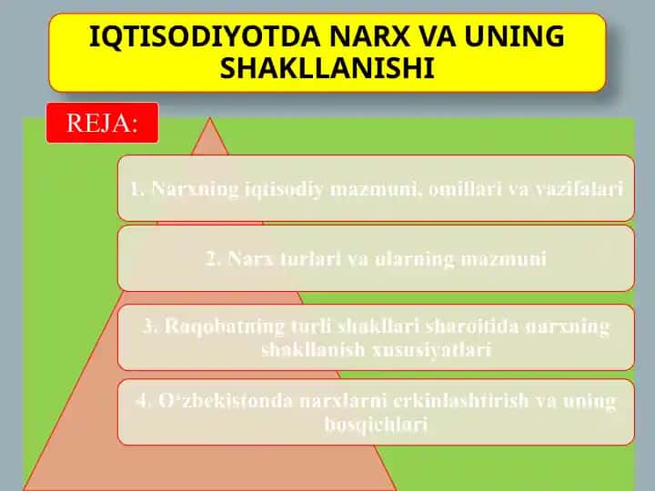 Iqtisodiyotda narx va uning shakllanishi