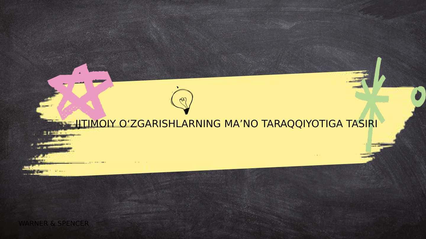 Ijtimoiy oʻzgarishlarning ma'no taraqqiyotiga taʼsiri