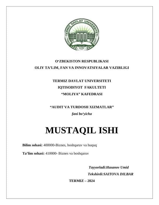 Moliyaviy hisobotdagi firibgarliklar