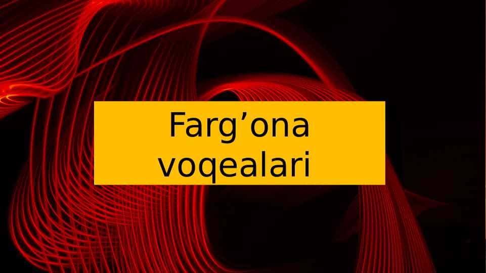 Farg’ona voqealari