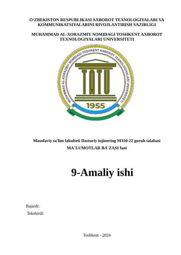 STANDART FUNKSIYALARDAN FOYDALANIB SO‘ROVLAR YARATISH