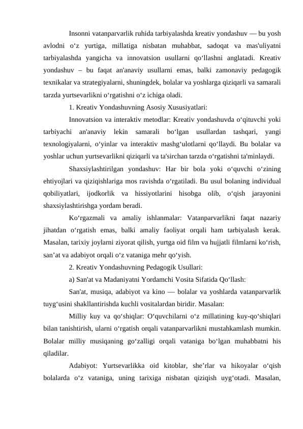 Insonni vatanparvarlik ruhida tarbiyalashda kreativ yondashuv.docx