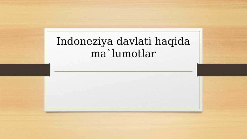 Indoneziya pptx