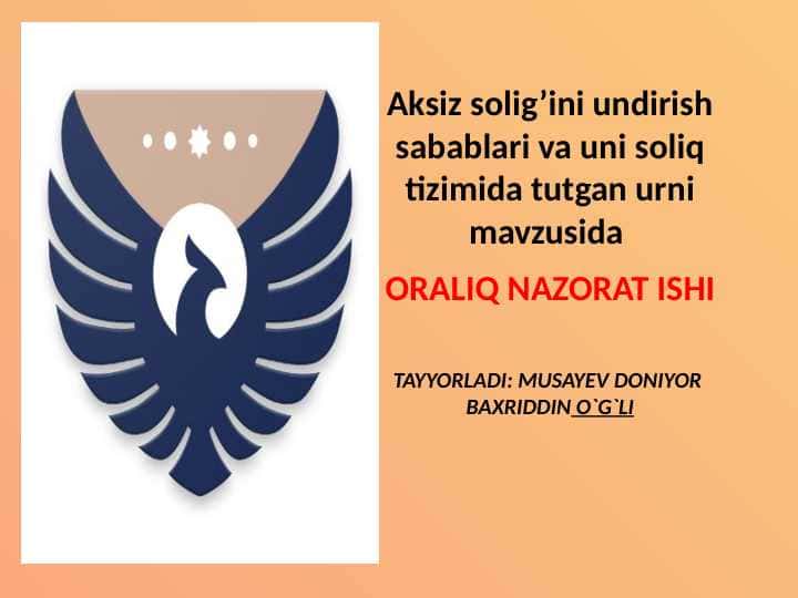 Aksiz solig’ini undirish sabablari va uni soliq tizimida tutgan o’rni