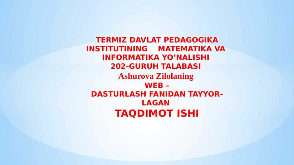 Freymlar yordamida sayt yaratish