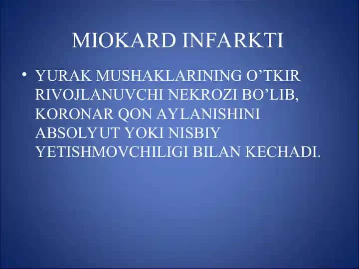 MIOKARD INFARKTI